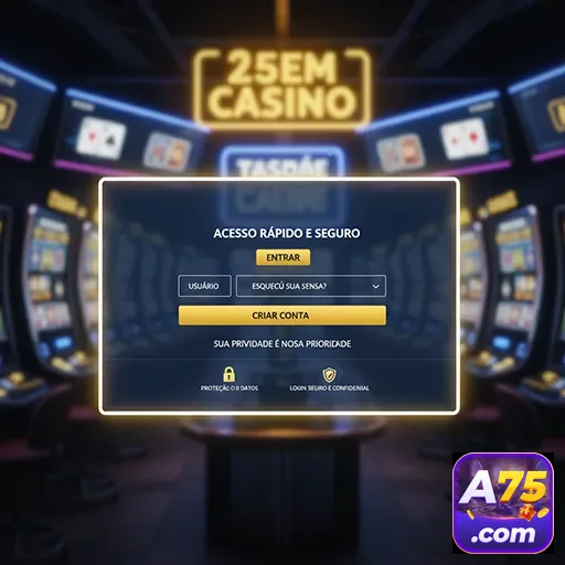 Ilustração de Experimente o app móvel da a75 para acesso ao cassino
